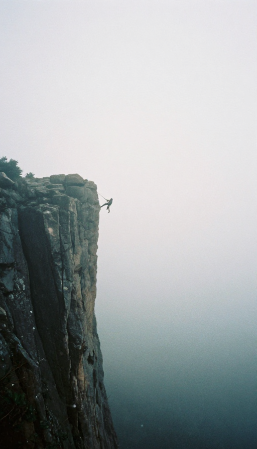 暗夜坠崖:孤独登山者的超现实梦魇