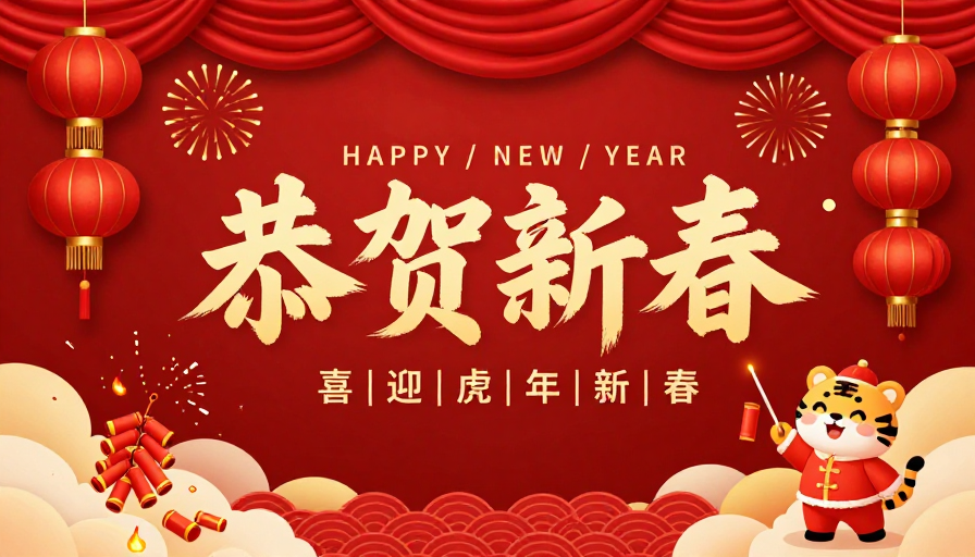 浓金红中国风春节贺岁海报设计