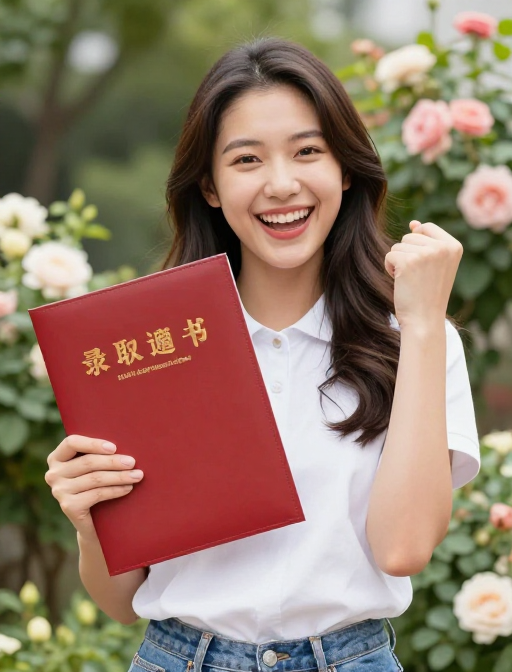 鲜花环绕的少女笑容，传递希望与喜悦