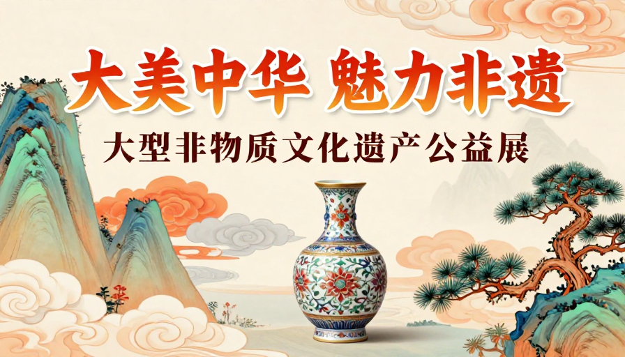大美中华非遗魅力书法瓷瓶公益展