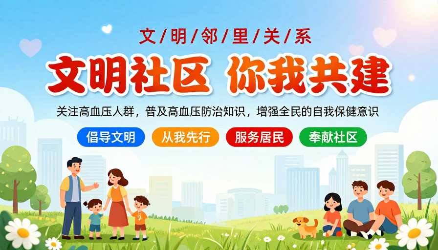 共建文明社区 健康生活共筑
