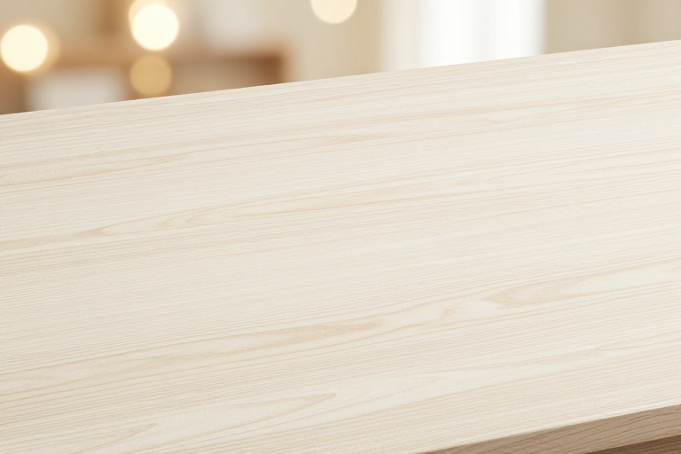 暖光木质桌面摄影：细腻纹理与柔光光影