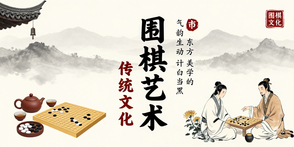 中国风水墨围棋海报:传承东方智慧的艺术表达
