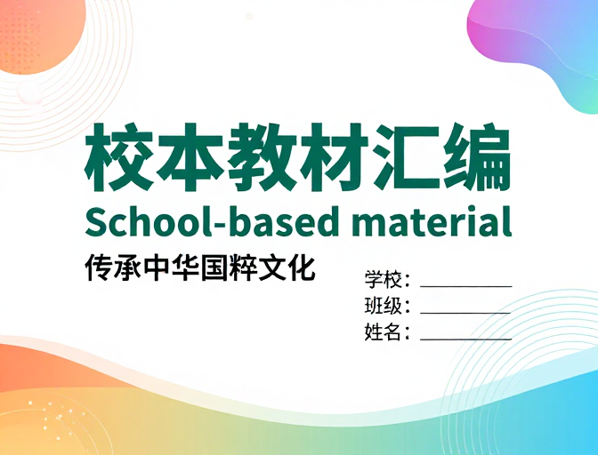 现代简约风格校本教材汇编封面设计