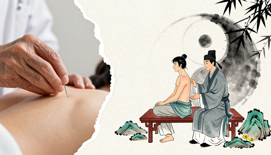 水墨禅意：中医针灸传承海报