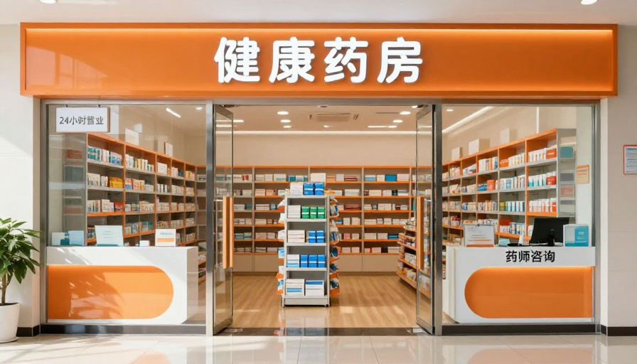 现代健康药房高清全景图,专业医疗视觉呈现