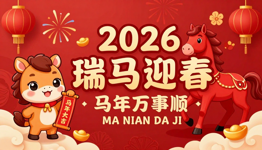 2026瑞马迎春：福运连连的吉祥祝福