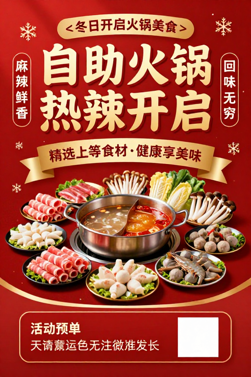 冬日盛宴：自助火锅热辣开启，尽享美味