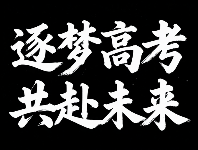 逐梦高考，共赴未来：书法艺术激励海报