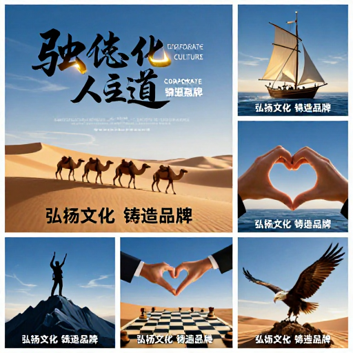 蓝金质感企业文化海报系列：彰显品牌精神与视觉张力