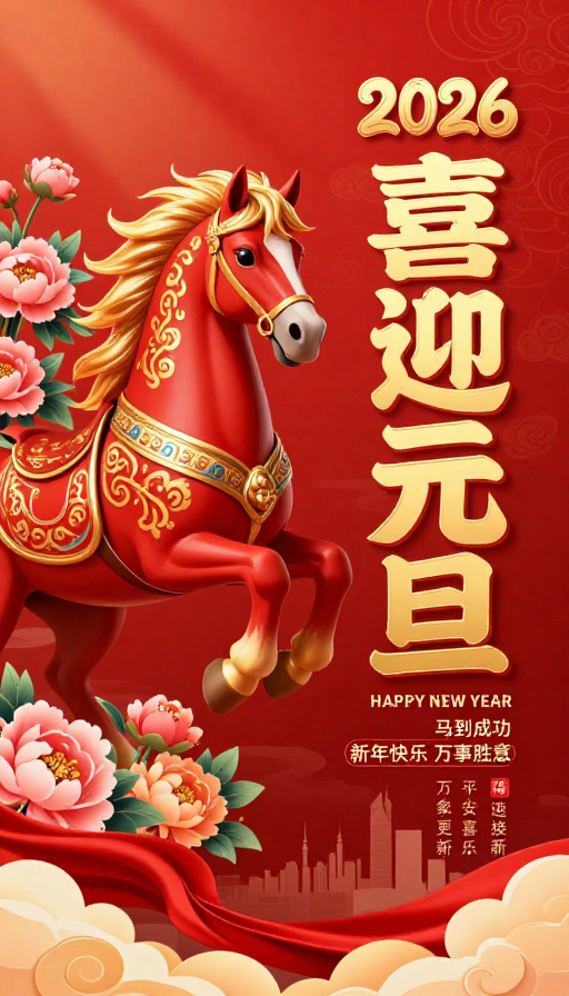2026喜迎元旦,金骏奔腾福满门