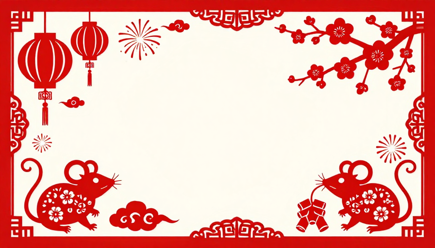喜庆红剪纸春节背景图