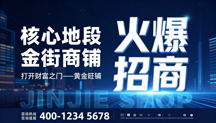 高端科技感商铺招商海报