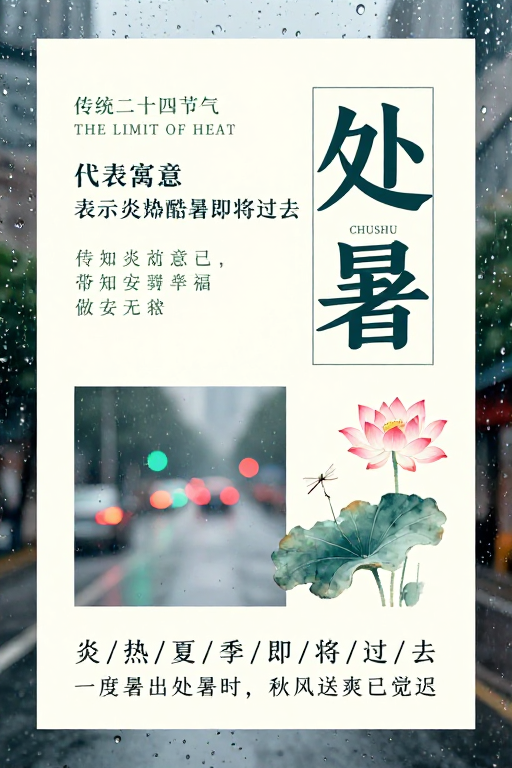 处暑东方美学宣传海报