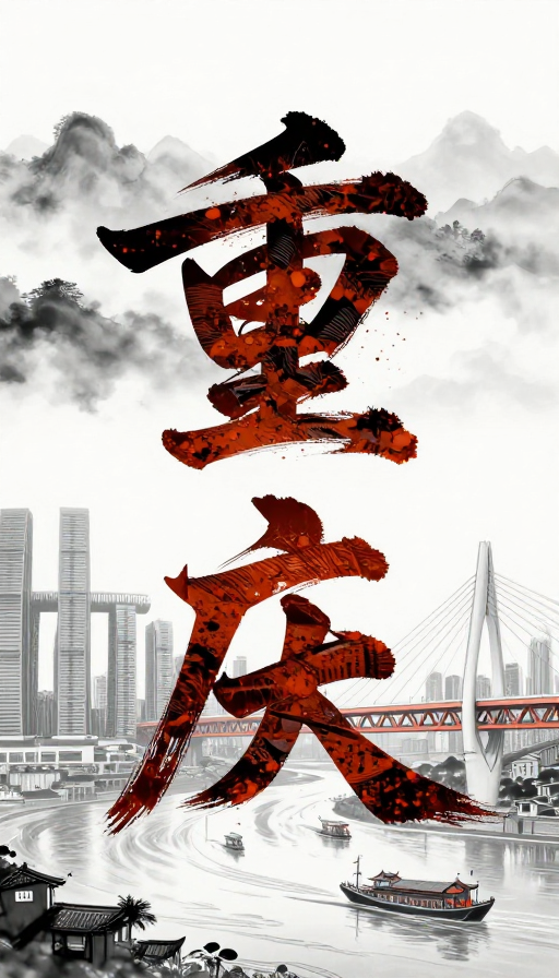 渝城水墨狂草：非遗艺术中的重庆地标