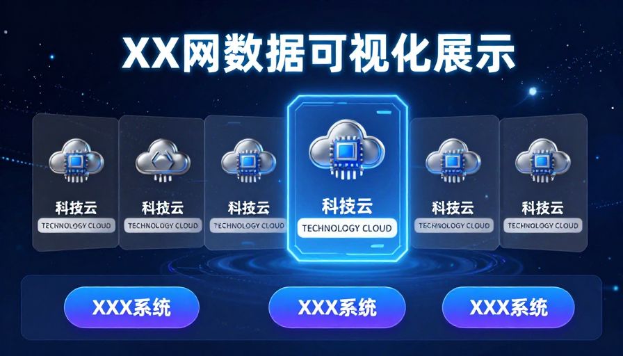 未来数字驾驶舱：蓝色科技数据可视化界面设计