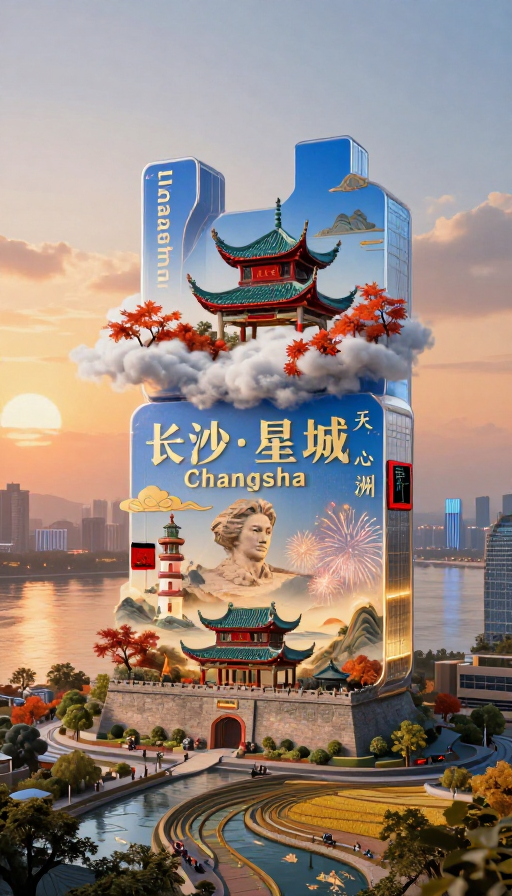 长沙魔幻山水城:橘子洲时空交响