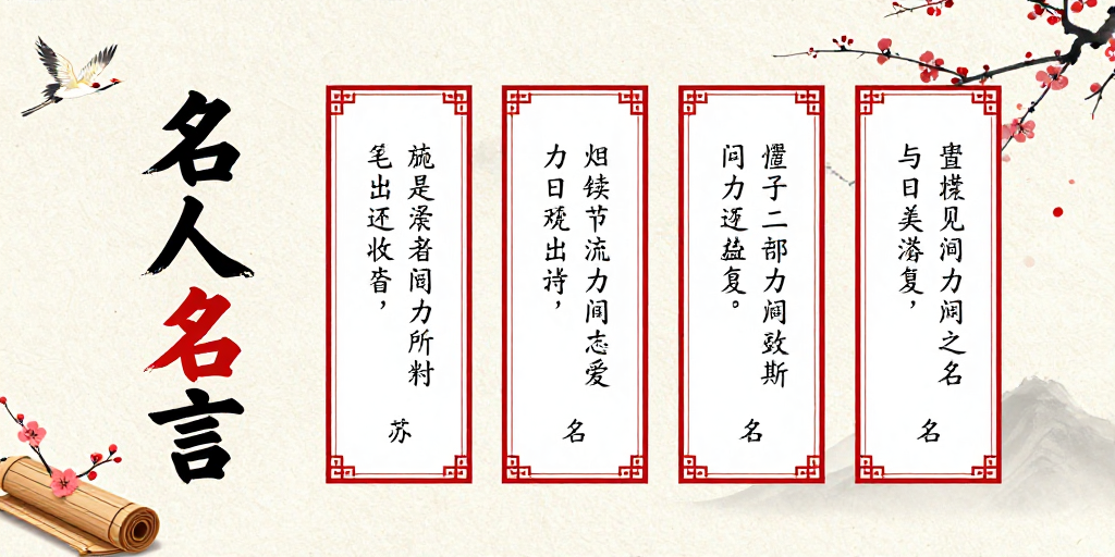 中国风名人名言古典海报设计