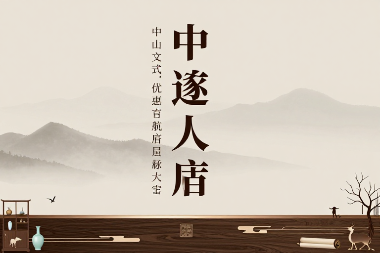 新中式高端地产海报:水墨意境与现代奢华交融
