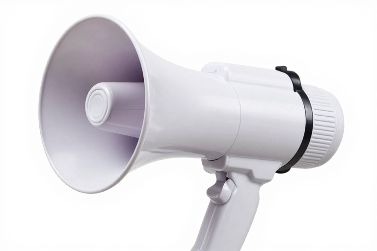 哑光质感扩音器特写,高清商业级产品展示