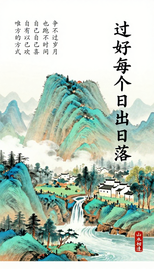 青绿山水间的时光哲学：过好每个日出日落