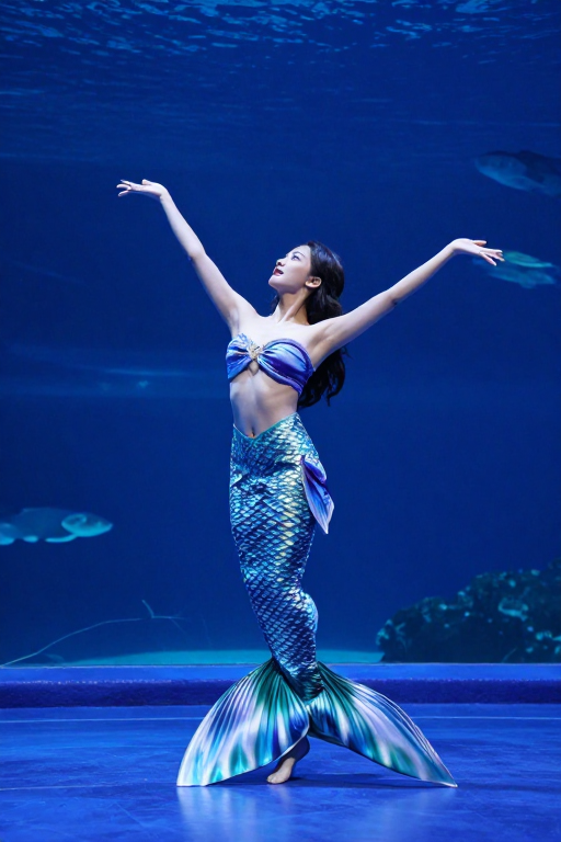 珠海海洋馆美人鱼舞蹈惊艳时刻