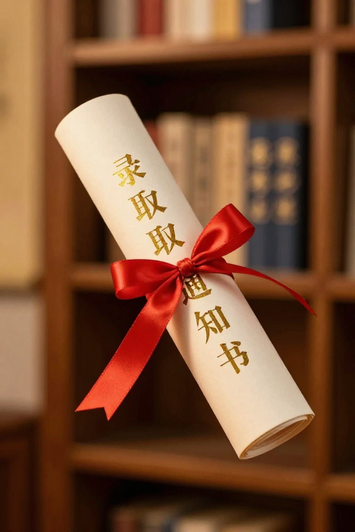 金榜题名：录取通知书特写与高考必胜祝福
