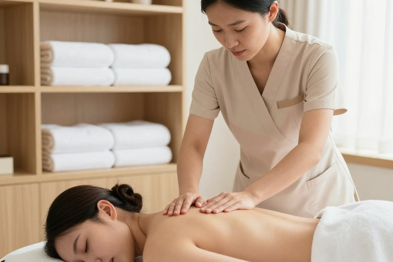 专业按摩师专注服务,营造高端SPA舒适体验