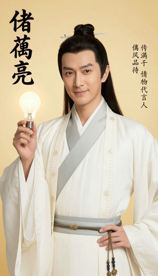 诸葛亮智慧点亮光明,灯泡节能新选择