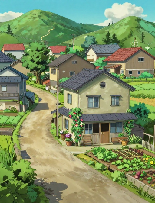 宫崎骏风治愈系：乡间小屋与爬藤花田的静谧时光