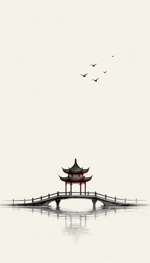 红桥飞翼：极简中国风园林意境