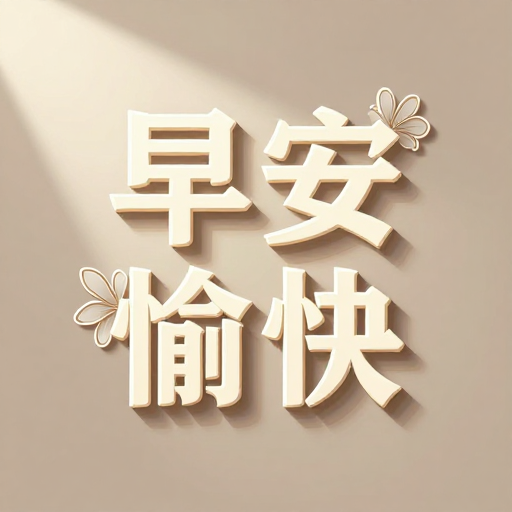 极简晨光·高级感早安字体设计