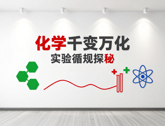 现代简约化学文化墙设计展示