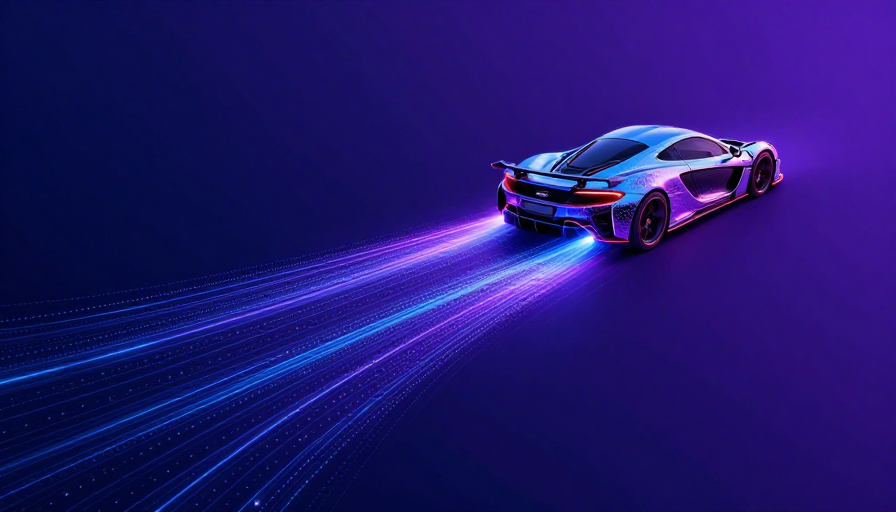 极速银蓝超跑:未来科技动感盛宴