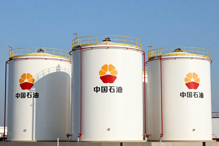 中国石油储油罐组 蓝天下的工业美学