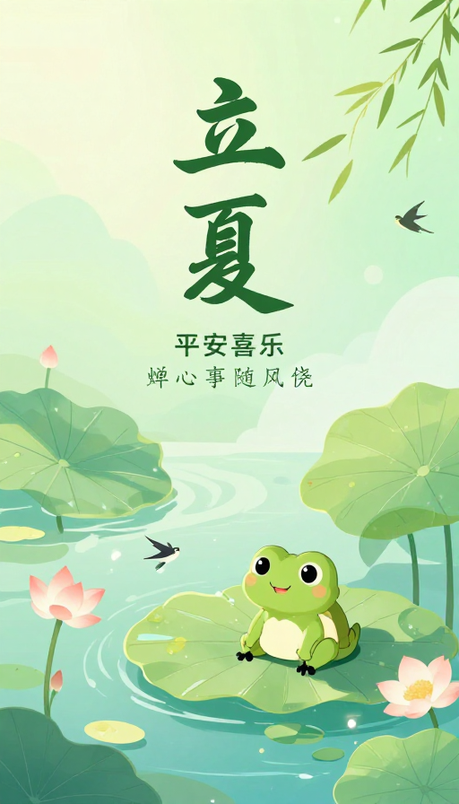 立夏时节:蝉鸣蛙声伴好运,幸福绿荫绕身旁