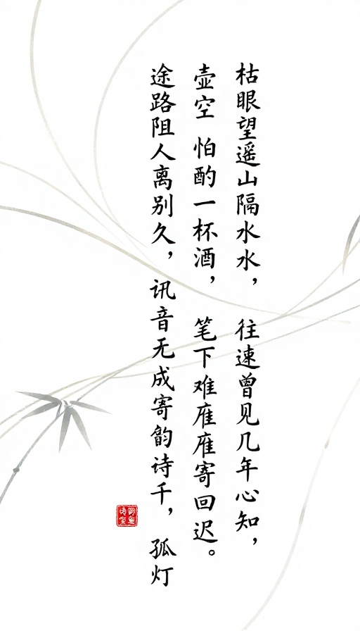 诗意旅程：水墨风抽象诗画