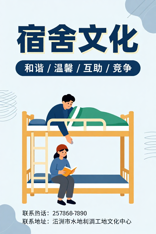 清新校园·宿舍文化建设宣传海报