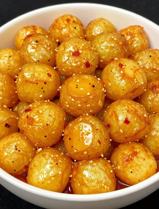 金黄酥脆炸小土豆香浓诱人