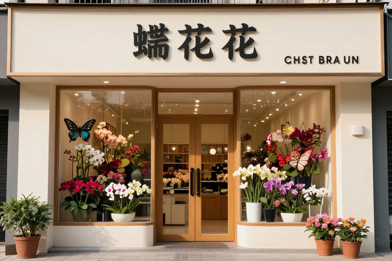 梦幻花店:蝴蝶与鲜花的浪漫邂逅
