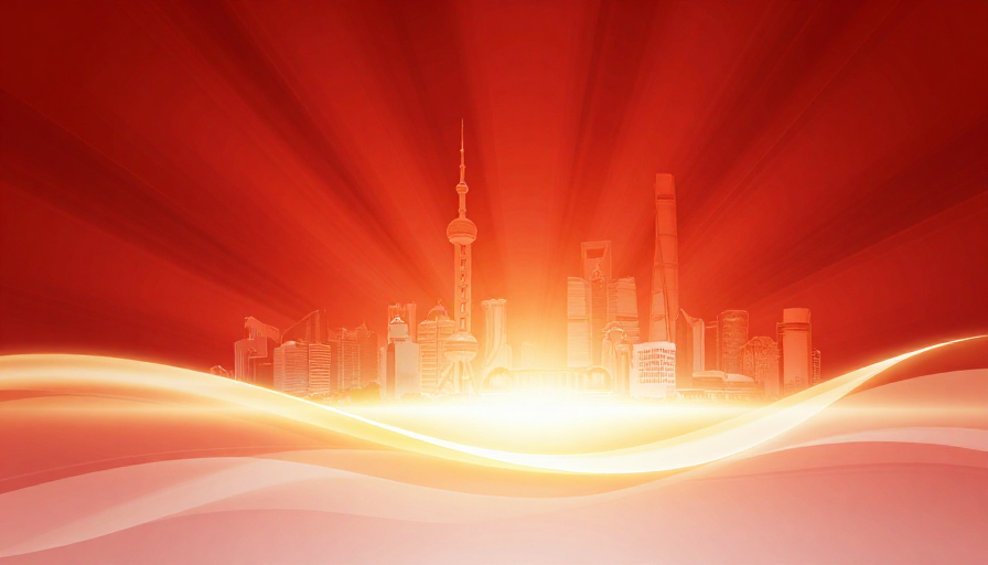 现代庆典光影城市剪影背景图