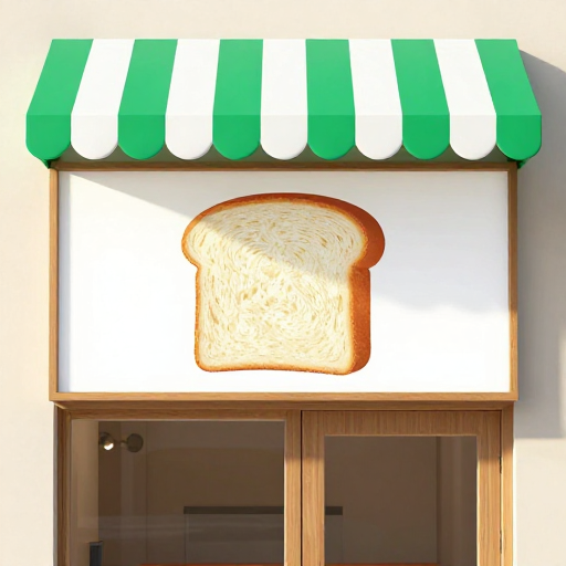 简约双牌西点店门头设计:3D效果图展示