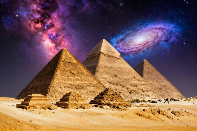 金字塔与宇宙：历史与科幻的视觉交响
