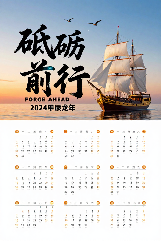 甲辰龙年启航:水墨流光与远航期许